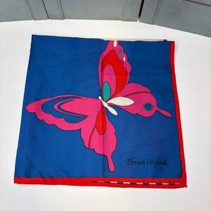 Vintage Elorian Original Colorblock Butterfly Scarf